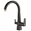Смеситель Zorg Steel Hammer SH 819 BLACK BR для кухонной мойки/для фильтра, черный металл/бронза - фото 1
