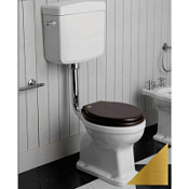 Унитаз напольный Simas Londra LO901bi вертикальный выпуск, со средним бачком, орех/золото