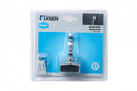 Крючок одинарный Fixsen Kvadro FX-61305 хром
