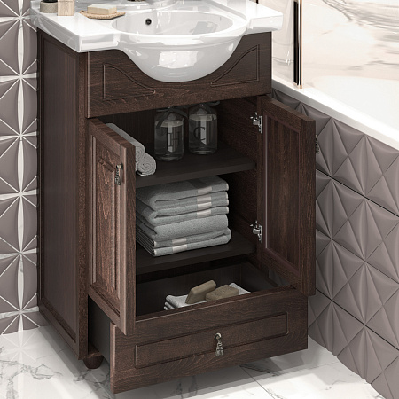 Мебель для ванной Opadiris Тибет 00-00001870 50 орех антикварный (Нагал, Р46)