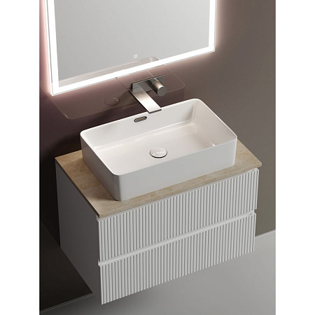 Мебель для ванной со столешницей Sancos Snob T 80 SNT80W+TT80A1 Bianco/Kreman