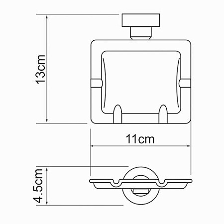 Пепельница WasserKRAFT K-1081 хром