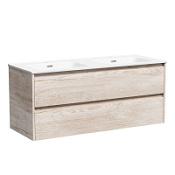 Тумба с раковиной Sancos Libra 120 LB120-2EG дуб галифакс натуральный/белый