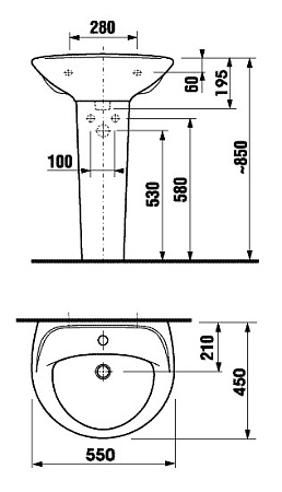 Пьедестал для раковины Jika Lyra 8192700000009 белый