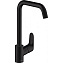 Смеситель Hansgrohe Focus 31820670 для кухонной мойки, черный матовый - фото 1