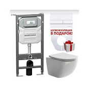 Комплект Ceramicanova Forma CN3009_1002W_1000 подвесной унитаз + инсталляция + кнопка