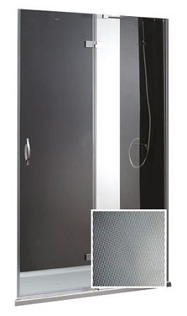 Душевая дверь в нишу Cezares Bergamo BERGAMO-B-12-120-P-Cr-R 120 R рифленое стекло