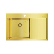 Кухонная мойка Omoikiri Akisame 78-LG-L 78х51 светлое золото