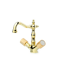 Смеситель Boheme Royal Cristal 292-Royal/CRST для раковины, золото