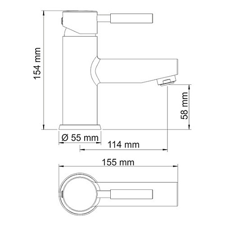 Смеситель WasserKRAFT Wern 4203 для раковины, матовый хром