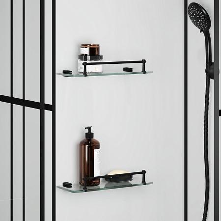 Душевая кабина Niagara Standart ST100/15QR/KL/BKT 100x100x225 черный матовый/прозрачный клетка