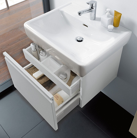Тумба с раковиной Laufen Pro S 4.8303.2.095.463.1 60 белый матовый, 1 внутренний ящик и органайзер
