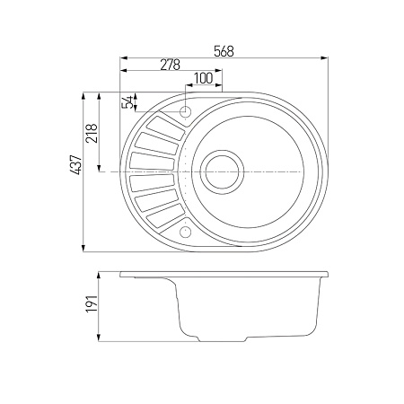 Кухонная мойка Aquaton Чезана 1A711232CS220 57 песочный