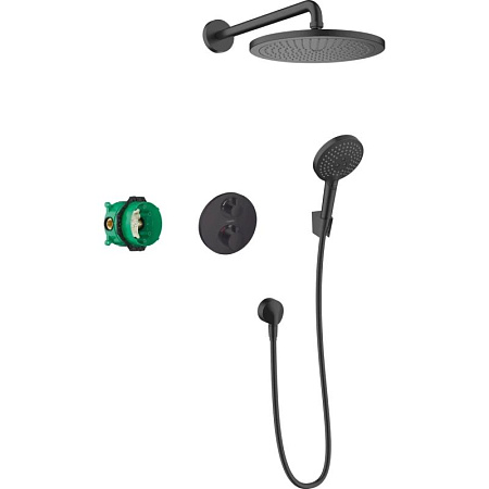 Душевой комплект Hansgrohe Croma 27961670 черный матовый
