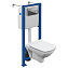 Комплект Cersanit CARINA XL CO DPL EO slim + VECTOR + CORNER унитаз+инсталляция+кнопка
