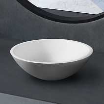 Раковина накладная ABBER Stein AS2608 белый матовый