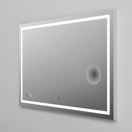 Зеркало Am.Pm Gem M91AMOX1003WG 100 с LED-подсветкой, часами и косметическим зеркалом