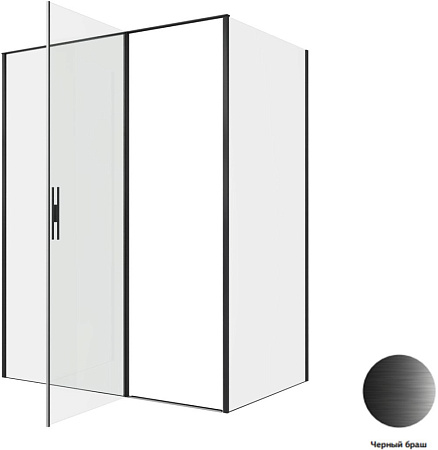 Душевой уголок Allen Brau Priority 3.31039.BBA + 3.31048.BBA 160x100 черный браш