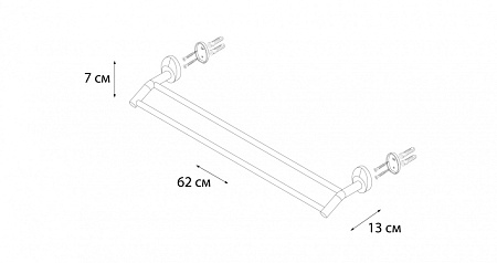 Полотенцедержатель Fixsen Europa FX-21802 хром