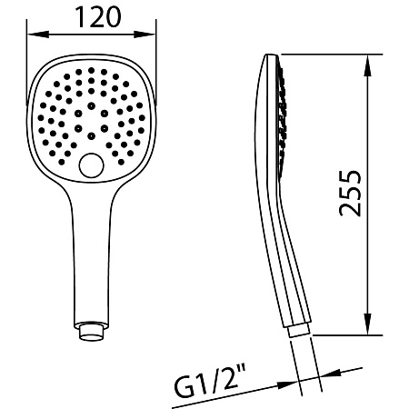 Душевая лейка Clever 99613 3 режима, хром