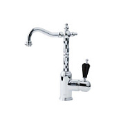 Смеситель Boheme Tradizionale nero 242 для раковины, хром