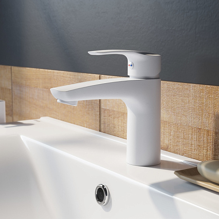 Смеситель IDDIS Ray RAYWT00i01 для раковины, белый