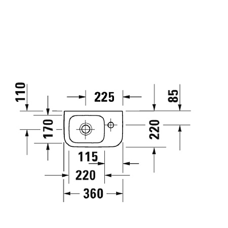 Рукомойник Duravit DuraStyle 0713360000 белый