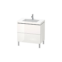 Тумба с раковиной Duravit L-Cube LC6937O2222/UV999200000 80 два ящика, белый