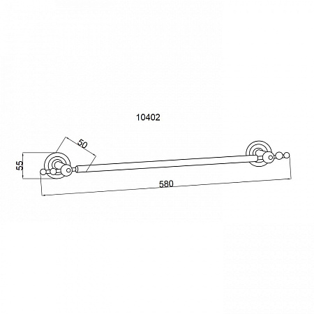 Полотенцедержатель Boheme Imperiale 10402 золото