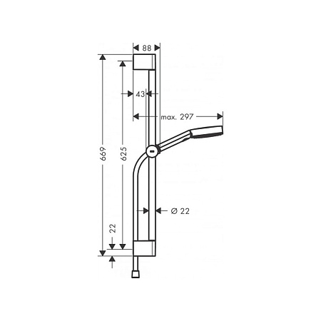 Душевой гарнитур Hansgrohe Pulsify Select S 24160670 черный матовый