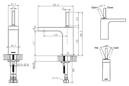Смеситель Bravat Spring F179113C  для раковины