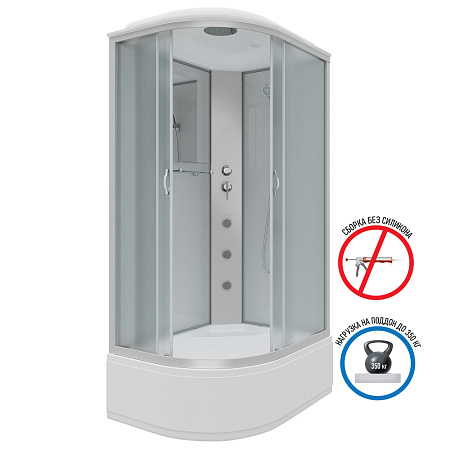 Душевая кабина Niagara Classic NG-2310-14RG 120x80x215 стекло матовое/профиль серебро