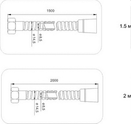 Душевой шланг IDDIS Без серии A50211 2.0 хром