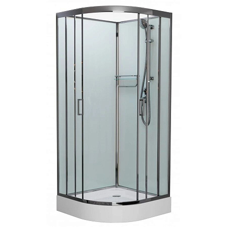 Душевая кабина Frank F420 М Brilliant 120x120 без крыши, стекло матовое, хром