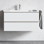 Тумба с раковиной BMT Galaxy 937 106 HEF 01 010 70х50 белый матовый/ручка titanio