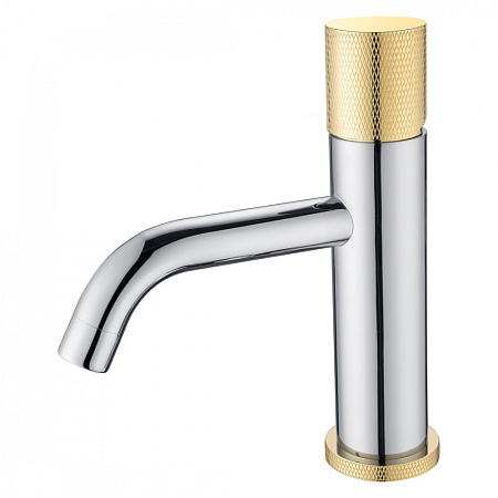 Смеситель Boheme Stick 121-CRG.2 для раковины, ручка Touch, хром/золото