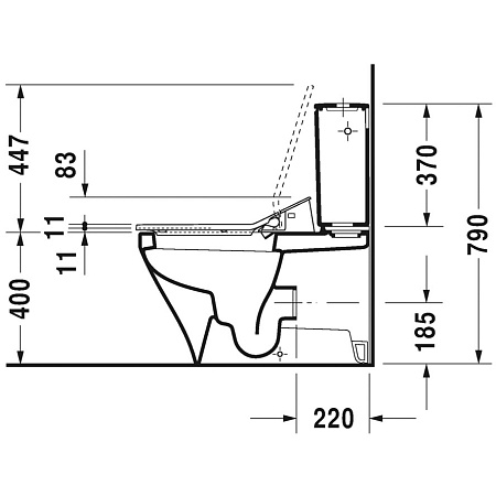 Унитаз-компакт Duravit  DuraStyle 2156590000+611200002000300+0935100005  микролифт