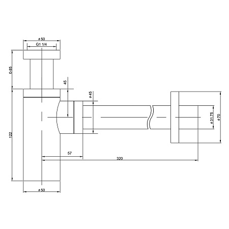 Сифон для раковины Timo 958/03L черный