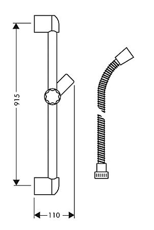Душевая штанга Hansgrohe Croma 27727000