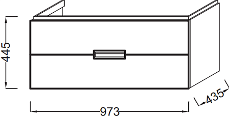 Тумба с раковиной Jacob Delafon Reve 100 см, 2 ящика, оливковый