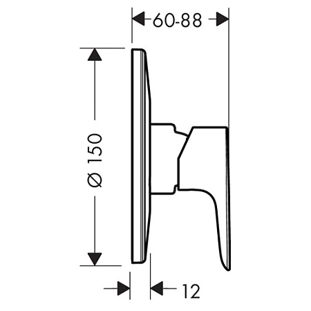 Смеситель Hansgrohe Talis E 71766000 для душа, хром