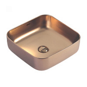 Раковина накладная ABBER Rechteck AC2211MRG золото розовое матовое