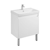 Тумба c раковиной Aquaton Сканди 1A278901SD010 70 с дверками, белый/белый матовый