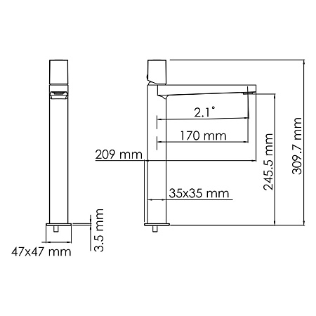 Смеситель WasserKRAFT Naab 8603H для раковины, хром