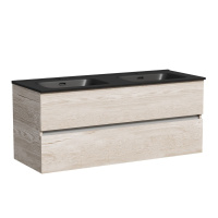 Тумба с раковиной Sancos Urban 120 UR120-2EG дуб галифакс натуральный/черный