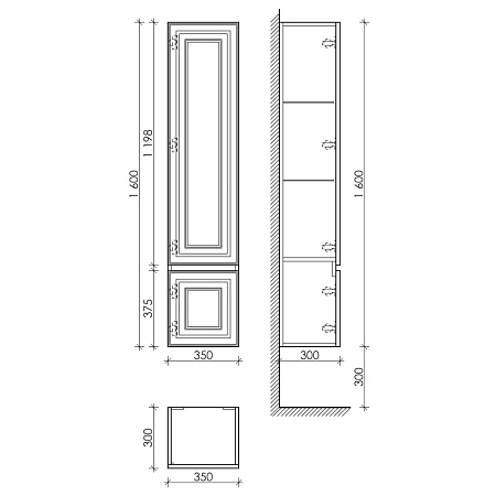 Шкаф-пенал Sancos Very PVR35LSM Doha Soft