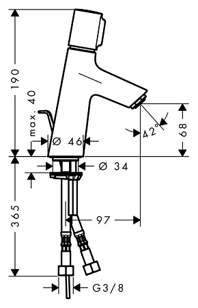 Смеситель Hansgrohe Talis S 80 72040000 для раковины, хром