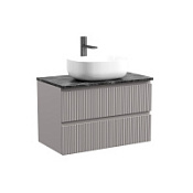 Тумба с раковиной и столешницей Sancos Snob T 80 SNT80SM+TT80A1X Doha Soft/Black Sky