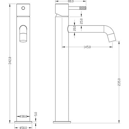 Смеситель Boheme Uno 462-WCR для раковины, белый/хром
