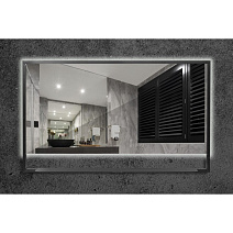 Зеркало Armadi Art Vallessi 552/2 80х100 с полочкой антрацит